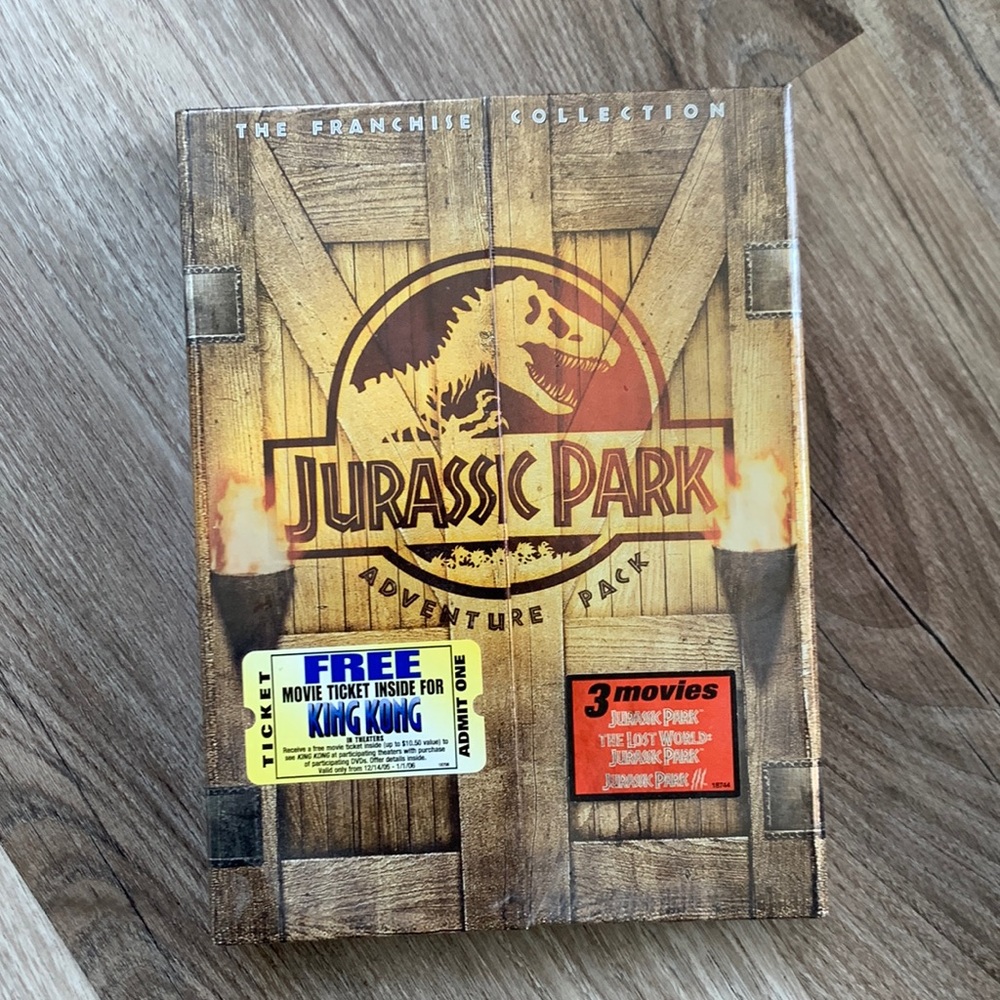 🆕 Jurassic Park Adventure Pack Franchise Collection 3 Movie DVD New 2005 sealed